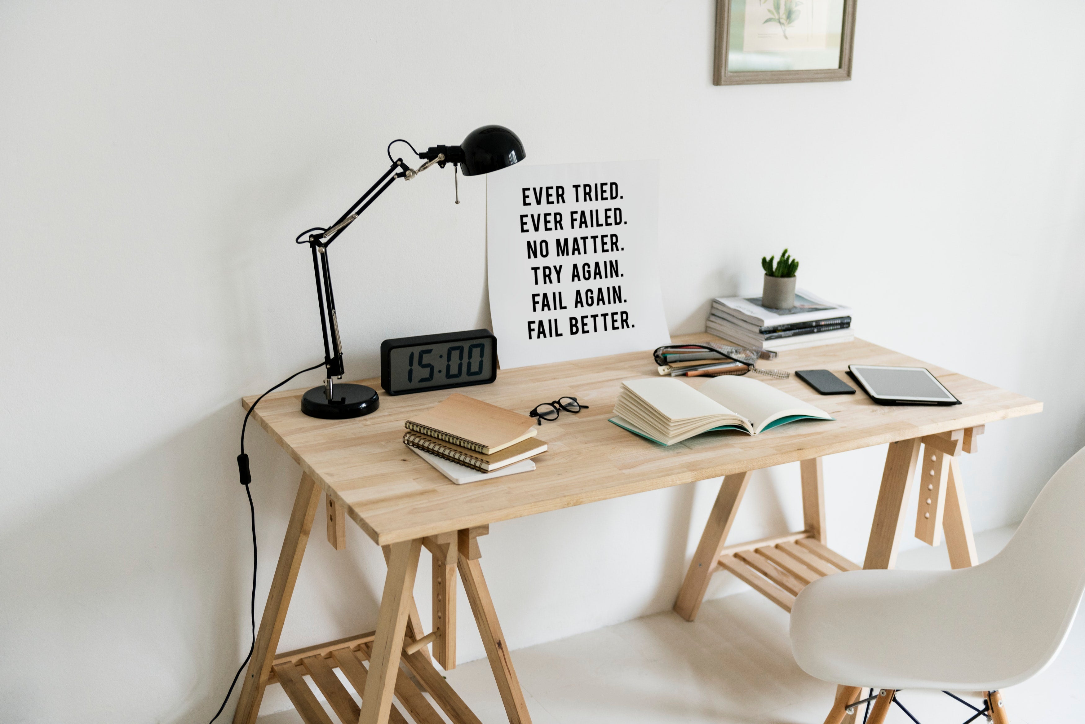 Motivational Quote at Work Desk